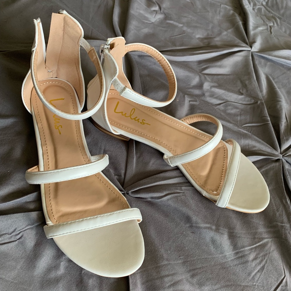 White sandals